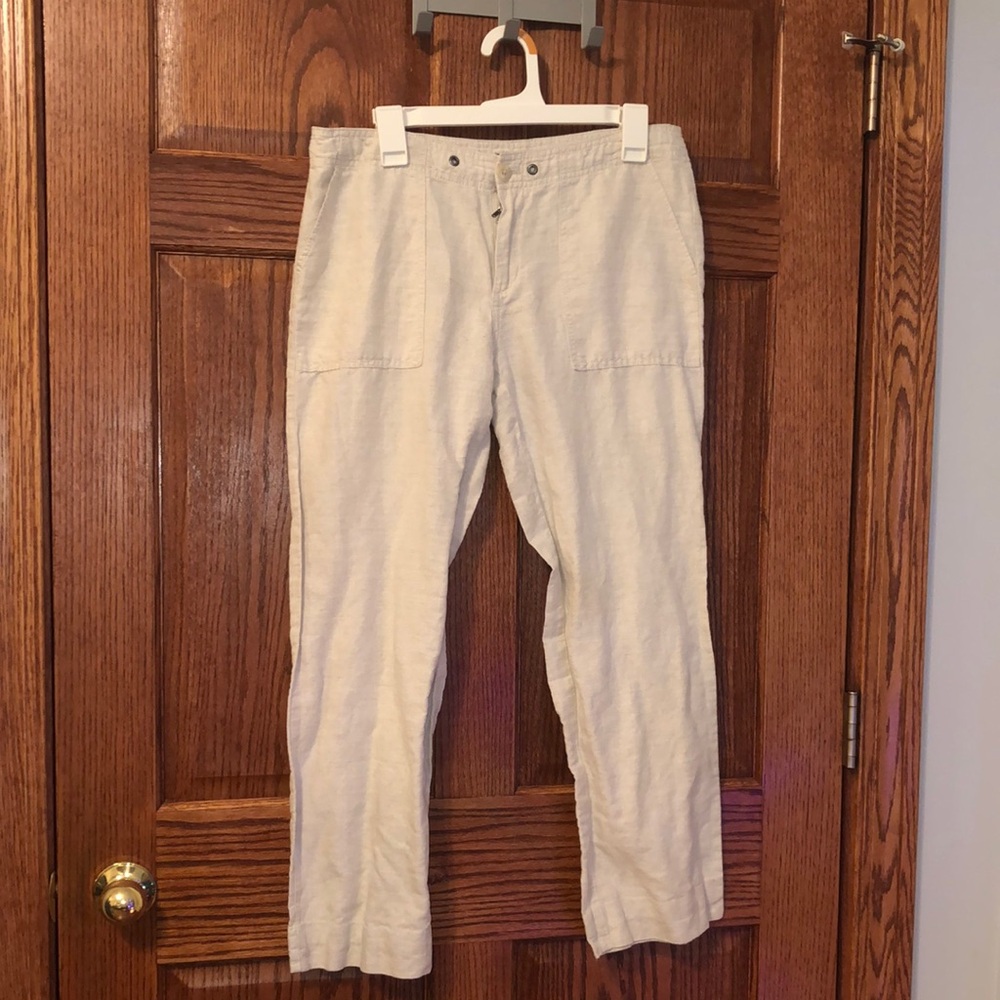 GAP Cream Ankle & Cropped Pants